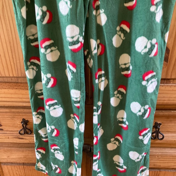 Mens St. John’s Bay green soft fleece Santa pajama lounge pants - size XL - Anwt - Picture 3 of 8